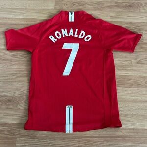 Nike Manchester United 2007-2009 Cristiano Ronaldo number 7 home jersey YOUTH XL